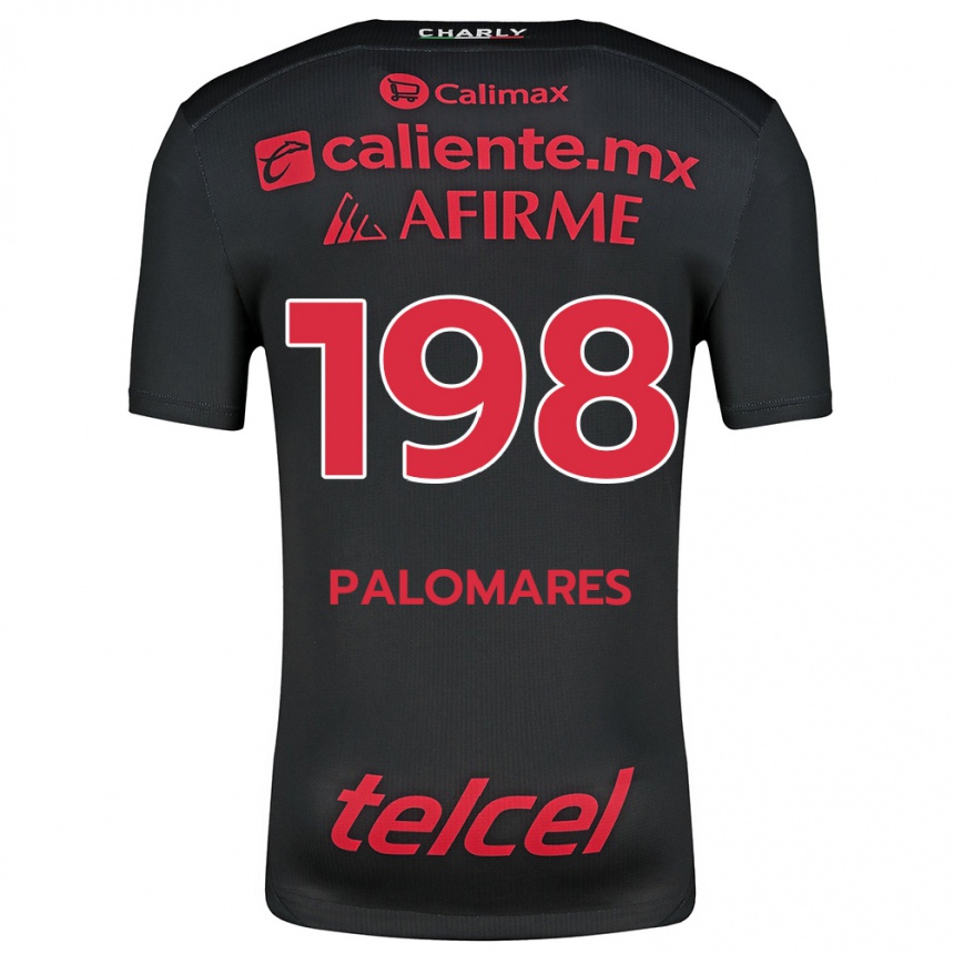 Niño Fútbol Camiseta Ramón Palomares #198 Negro Rojo 1ª Equipación 2024/25