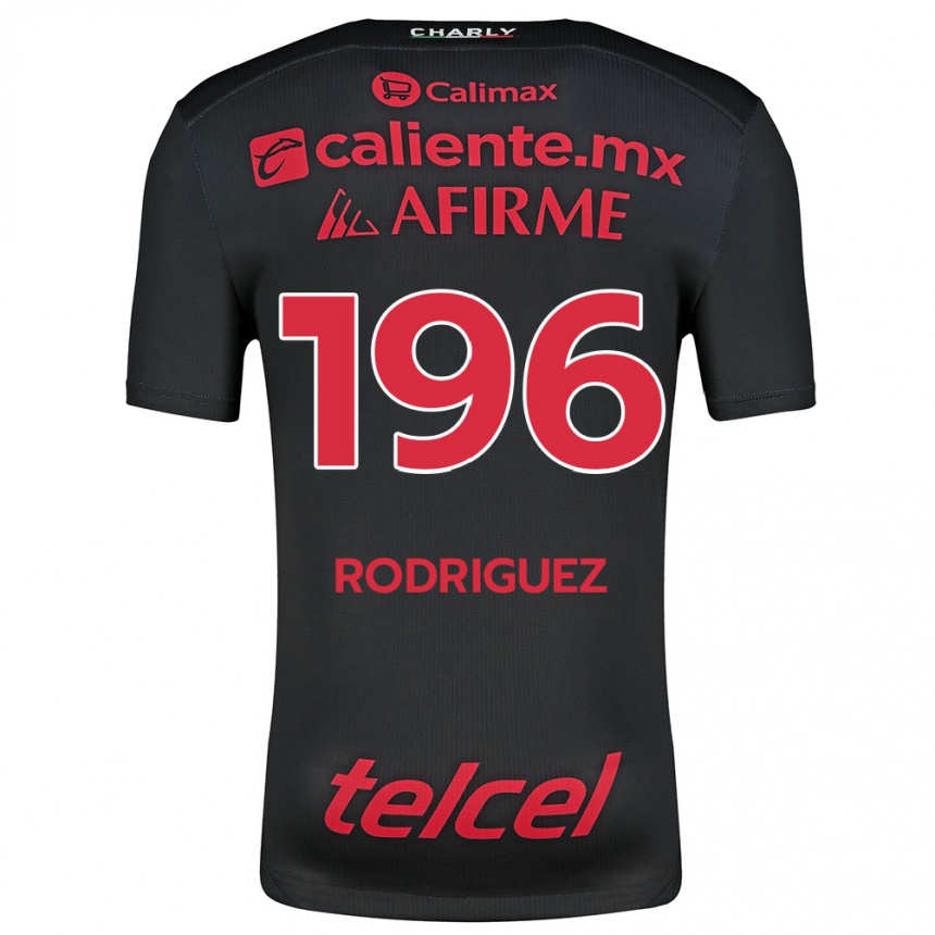 Niño Fútbol Camiseta Prince Rodríguez #196 Negro Rojo 1ª Equipación 2024/25