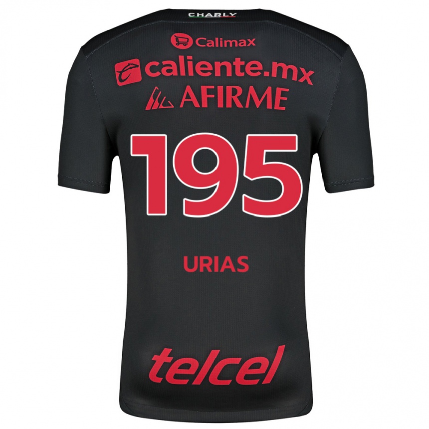 Niño Fútbol Camiseta Héctor Urías #195 Negro Rojo 1ª Equipación 2024/25