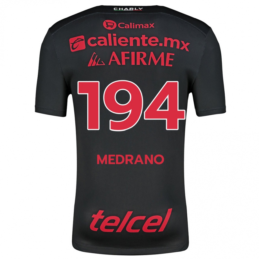 Niño Fútbol Camiseta Luis Medrano #194 Negro Rojo 1ª Equipación 2024/25