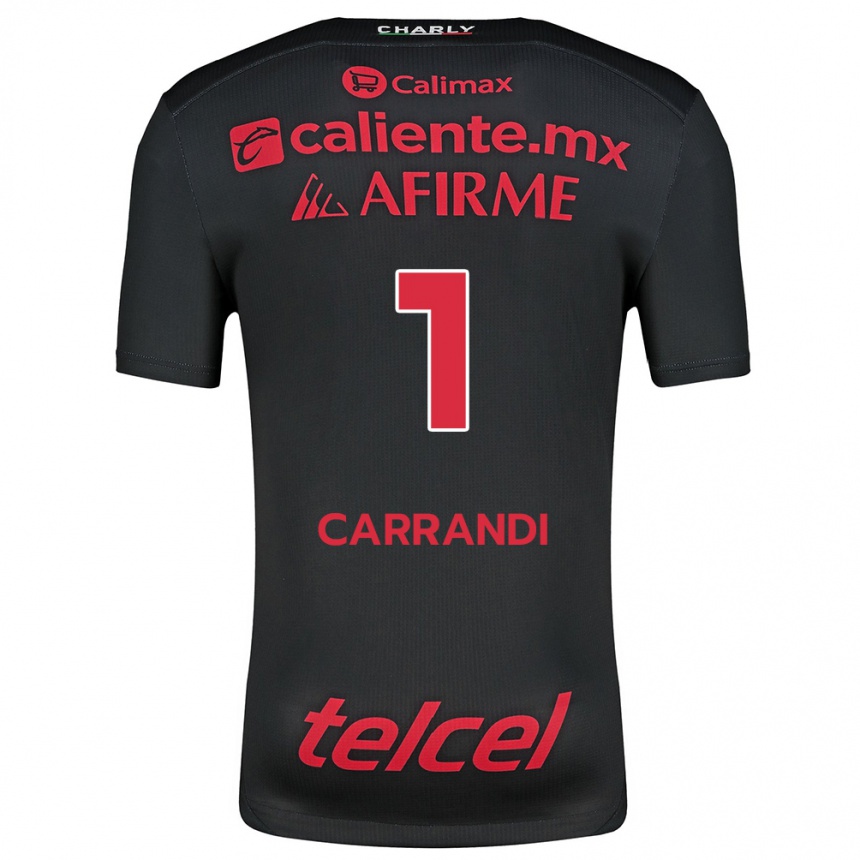 Niño Fútbol Camiseta Daniela Carrandi #1 Negro Rojo 1ª Equipación 2024/25