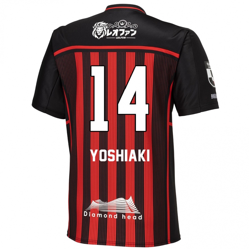 Niño Fútbol Camiseta Yoshiaki Komai #14 Negro Rojo 1ª Equipación 2024/25