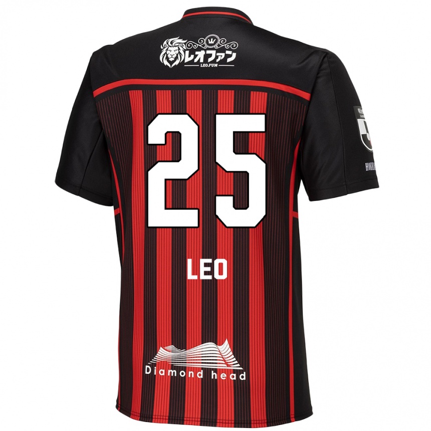 Niño Fútbol Camiseta Leo Osaki #25 Negro Rojo 1ª Equipación 2024/25