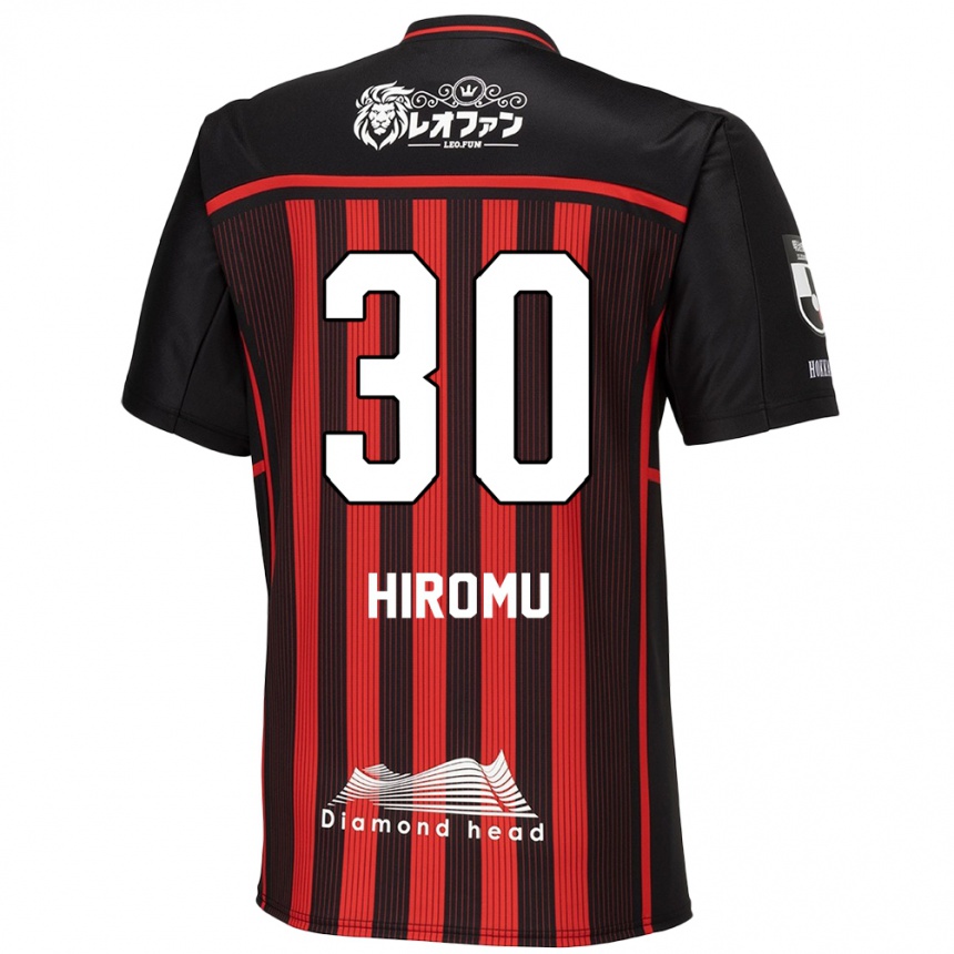 Niño Fútbol Camiseta Hiromu Tanaka #30 Negro Rojo 1ª Equipación 2024/25