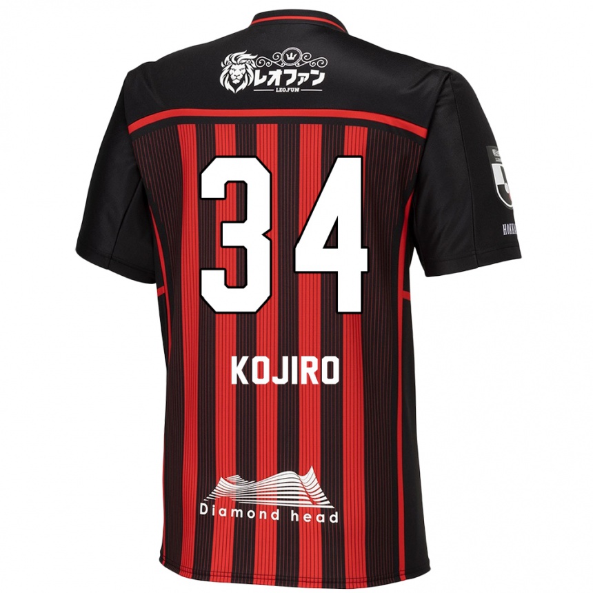 Niño Fútbol Camiseta Kojiro Nakano #34 Negro Rojo 1ª Equipación 2024/25