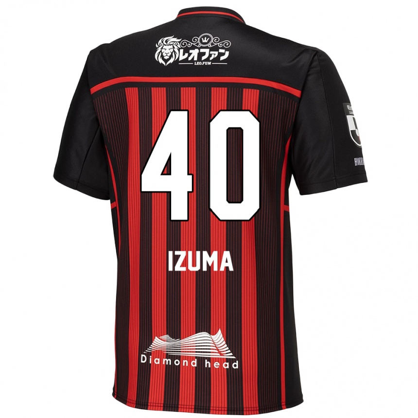 Niño Fútbol Camiseta Shido Izuma #40 Negro Rojo 1ª Equipación 2024/25