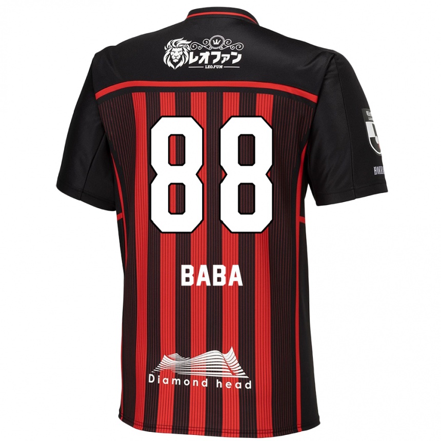 Niño Fútbol Camiseta Seiya Baba #88 Negro Rojo 1ª Equipación 2024/25