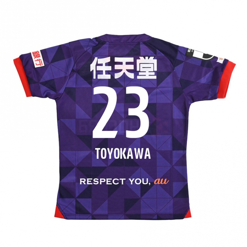 Niño Fútbol Camiseta Yuta Toyokawa #23 Púrpura Blanco 1ª Equipación 2024/25