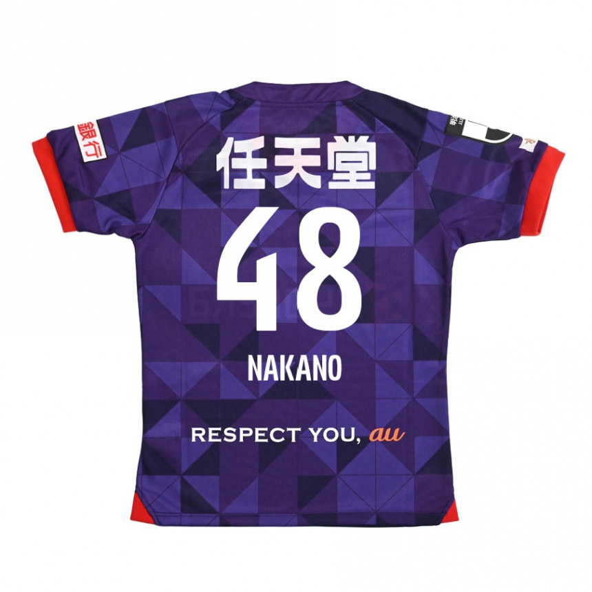 Niño Fútbol Camiseta Ryuma Nakano #48 Púrpura Blanco 1ª Equipación 2024/25