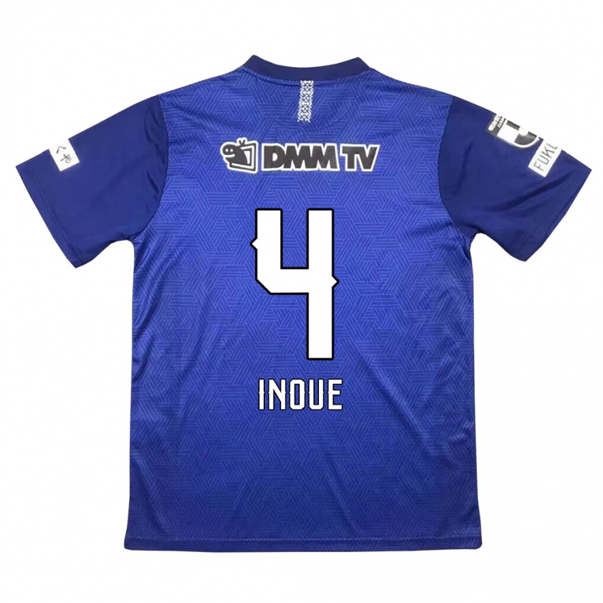 Niño Fútbol Camiseta Seiya Inoue #4 Azul Oscuro 1ª Equipación 2024/25