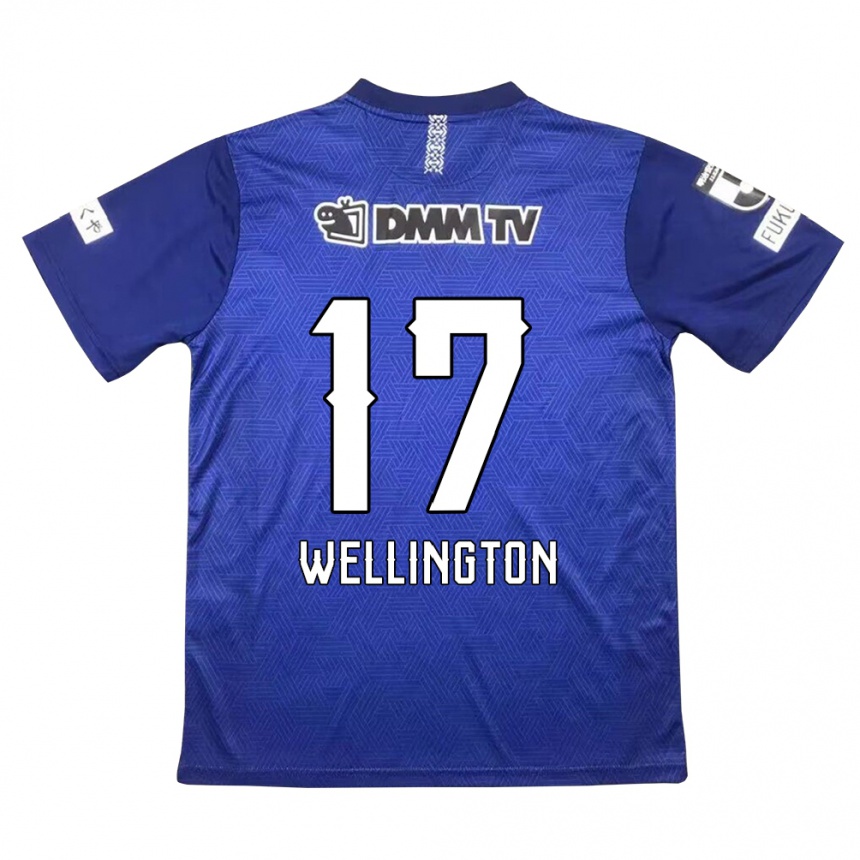 Niño Fútbol Camiseta Wellington #17 Azul Oscuro 1ª Equipación 2024/25