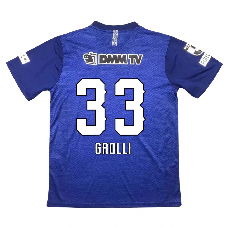 Niño Fútbol Camiseta Douglas Grolli #33 Azul Oscuro 1ª Equipación 2024/25