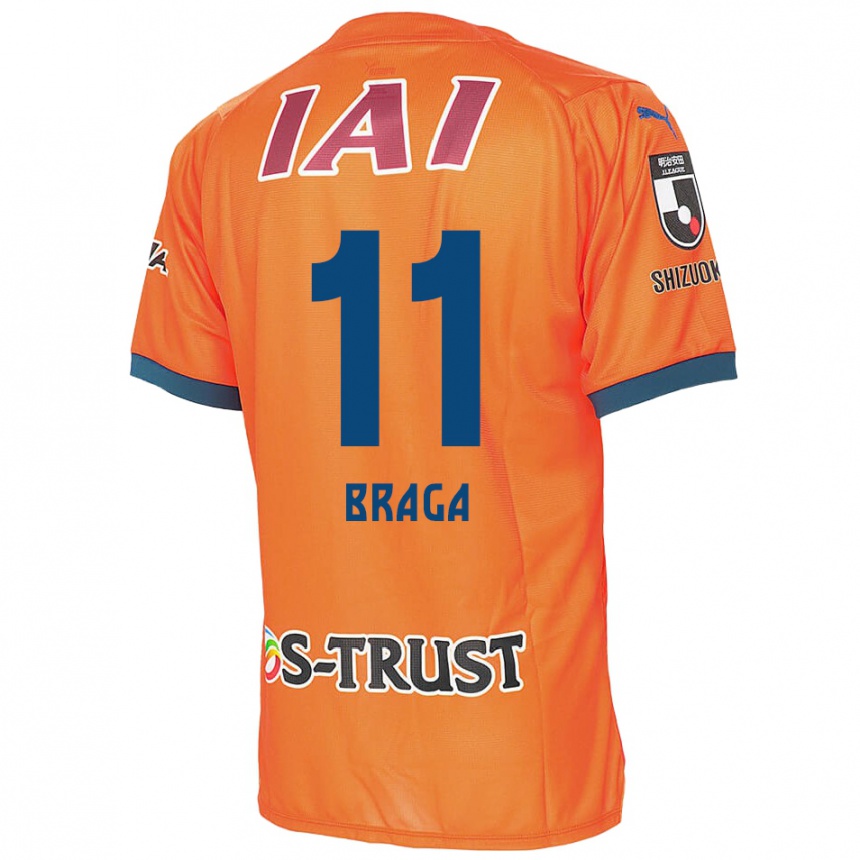 Niño Fútbol Camiseta Lucas Braga #11 Naranja Azul 1ª Equipación 2024/25