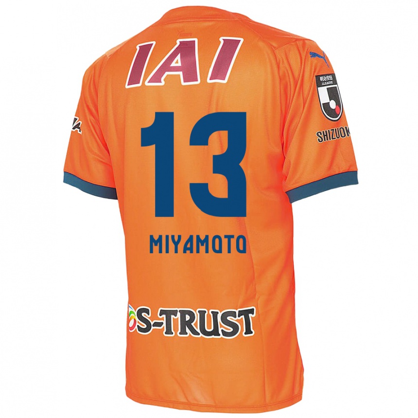 Niño Fútbol Camiseta Kota Miyamoto #13 Naranja Azul 1ª Equipación 2024/25