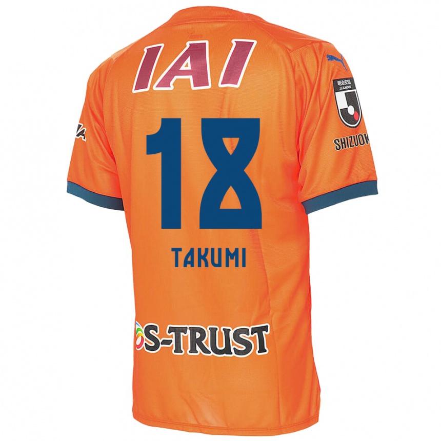 Niño Fútbol Camiseta Takumi Kato #18 Naranja Azul 1ª Equipación 2024/25