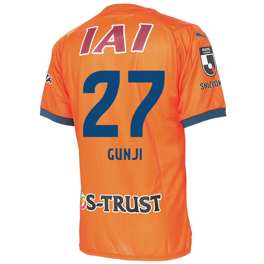 Niño Fútbol Camiseta Riku Gunji #27 Naranja Azul 1ª Equipación 2024/25