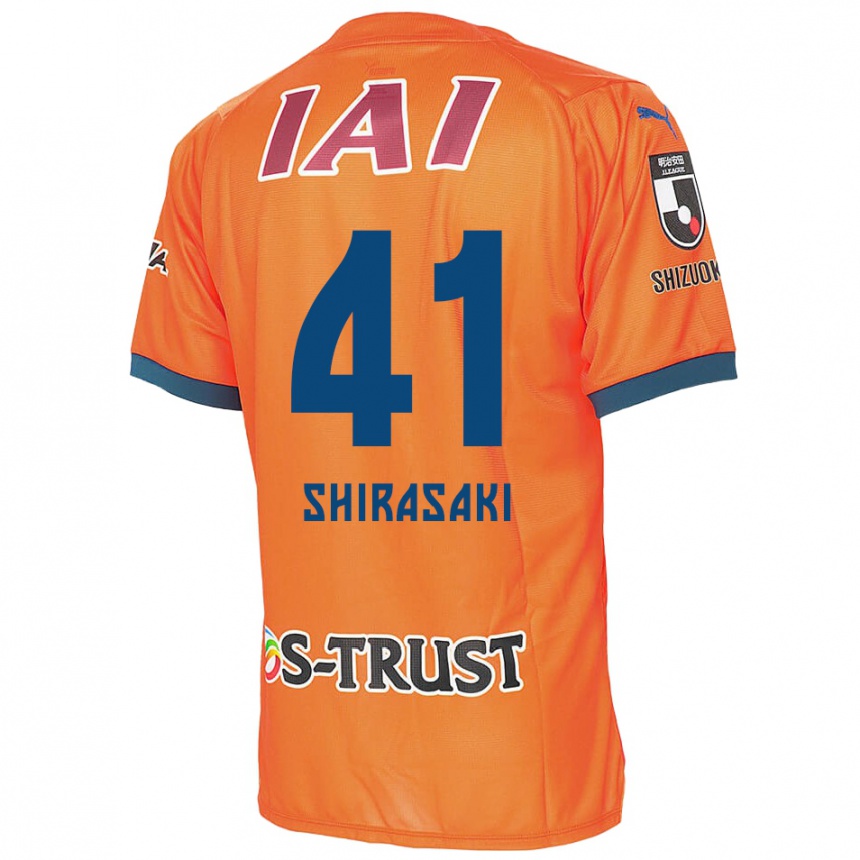 Niño Fútbol Camiseta Ryohei Shirasaki #41 Naranja Azul 1ª Equipación 2024/25