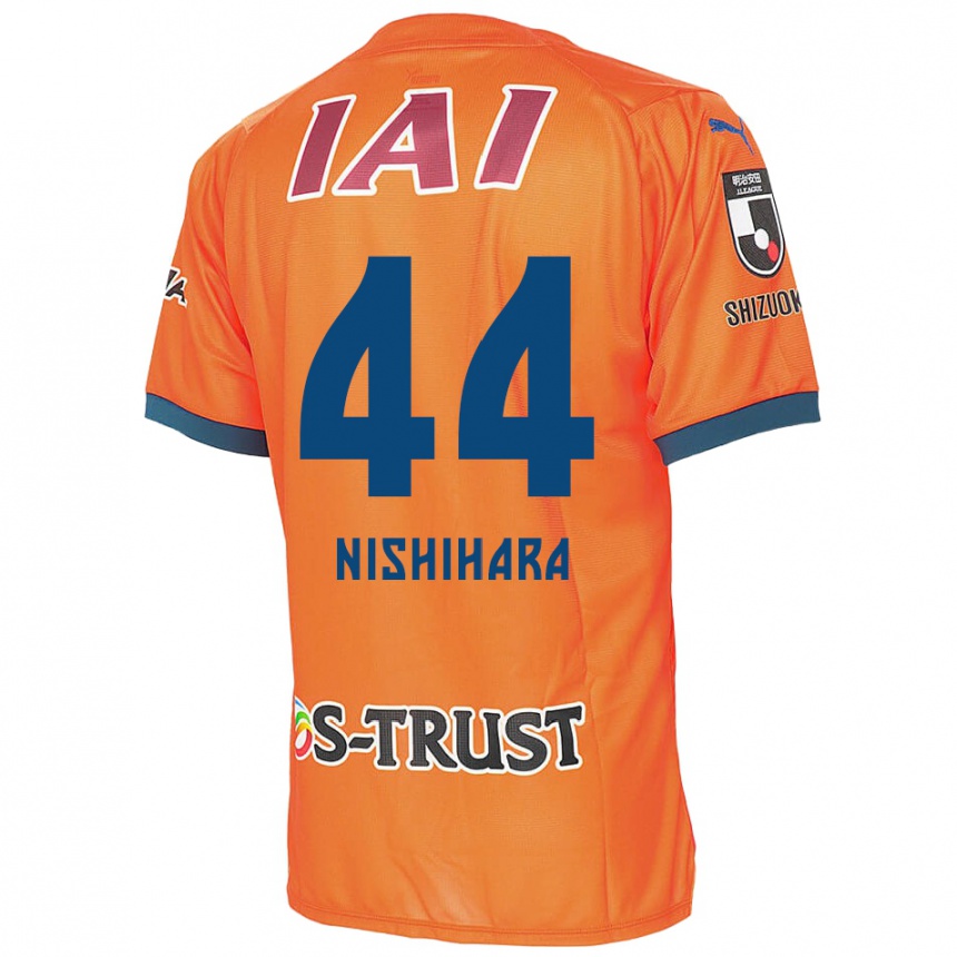 Niño Fútbol Camiseta Motoki Nishihara #44 Naranja Azul 1ª Equipación 2024/25