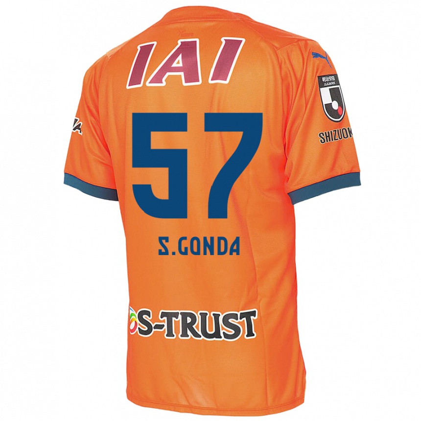 Niño Fútbol Camiseta Shuichi Gonda #57 Naranja Azul 1ª Equipación 2024/25