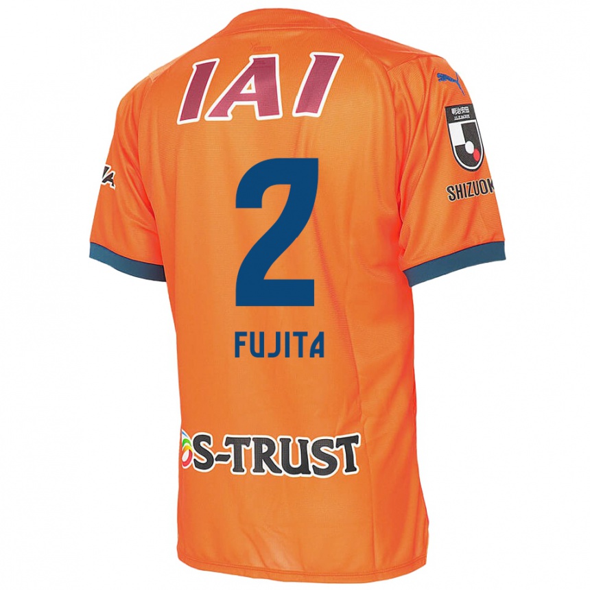 Niño Fútbol Camiseta Shunsuke Fujita #2 Naranja Azul 1ª Equipación 2024/25