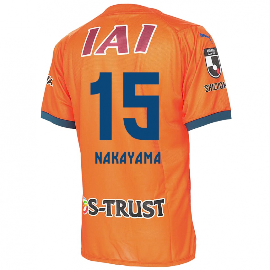 Niño Fútbol Camiseta Atsuki Nakayama #15 Naranja Azul 1ª Equipación 2024/25