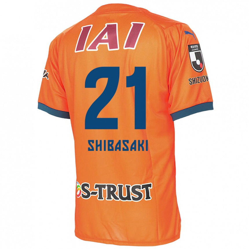 Niño Fútbol Camiseta Kaito Shibasaki #21 Naranja Azul 1ª Equipación 2024/25