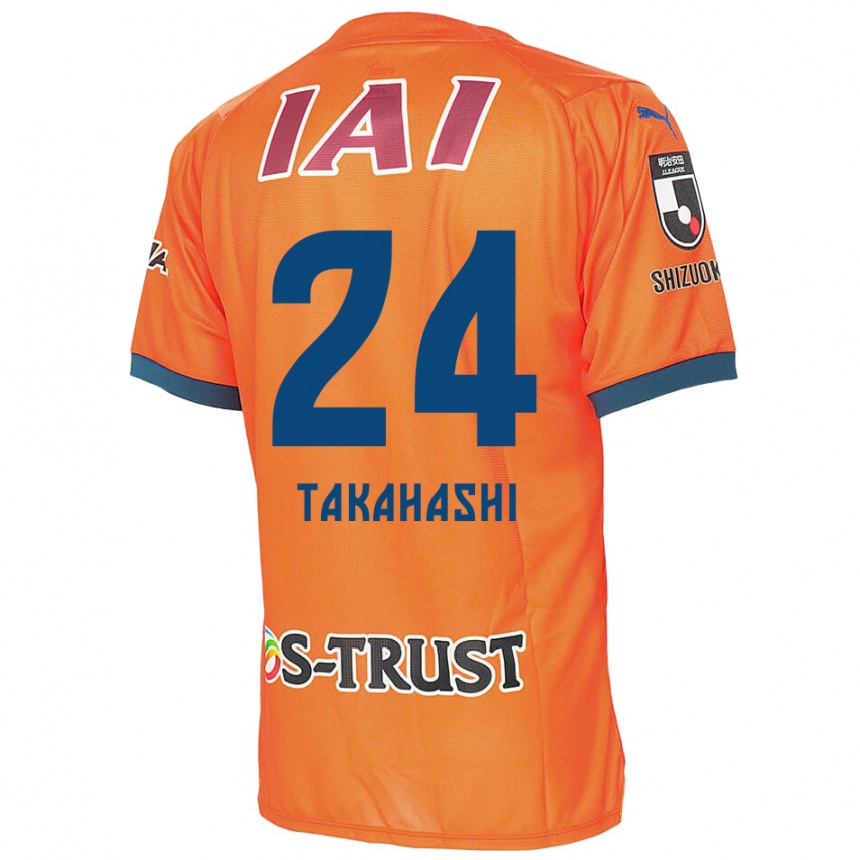 Niño Fútbol Camiseta Yuzuki Takahashi #24 Naranja Azul 1ª Equipación 2024/25