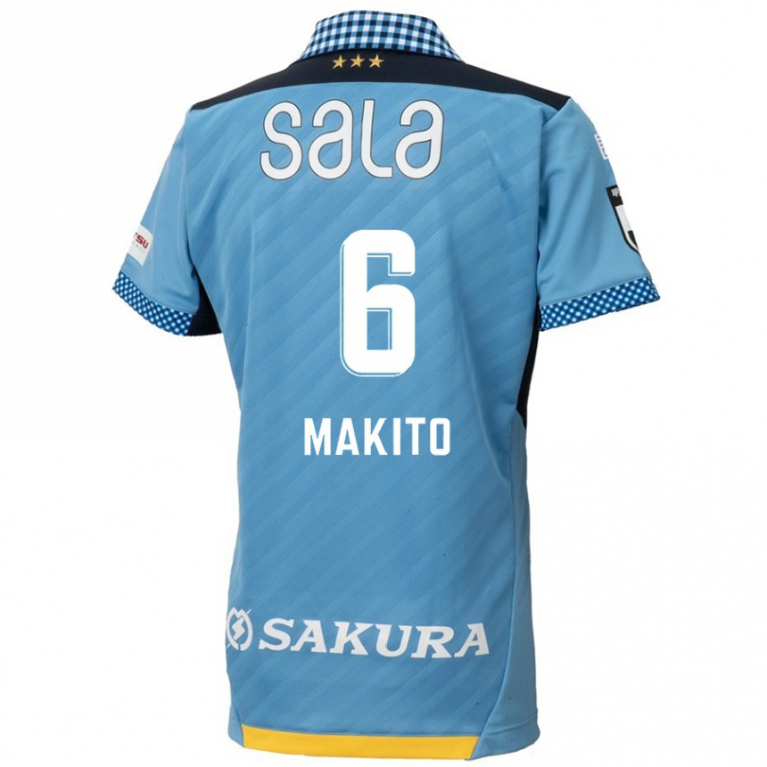 Niño Fútbol Camiseta Makito Ito #6 Azul Negro 1ª Equipación 2024/25