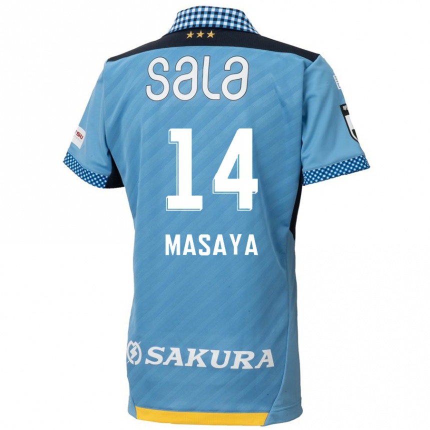 Niño Fútbol Camiseta Masaya Matsumoto #14 Azul Negro 1ª Equipación 2024/25