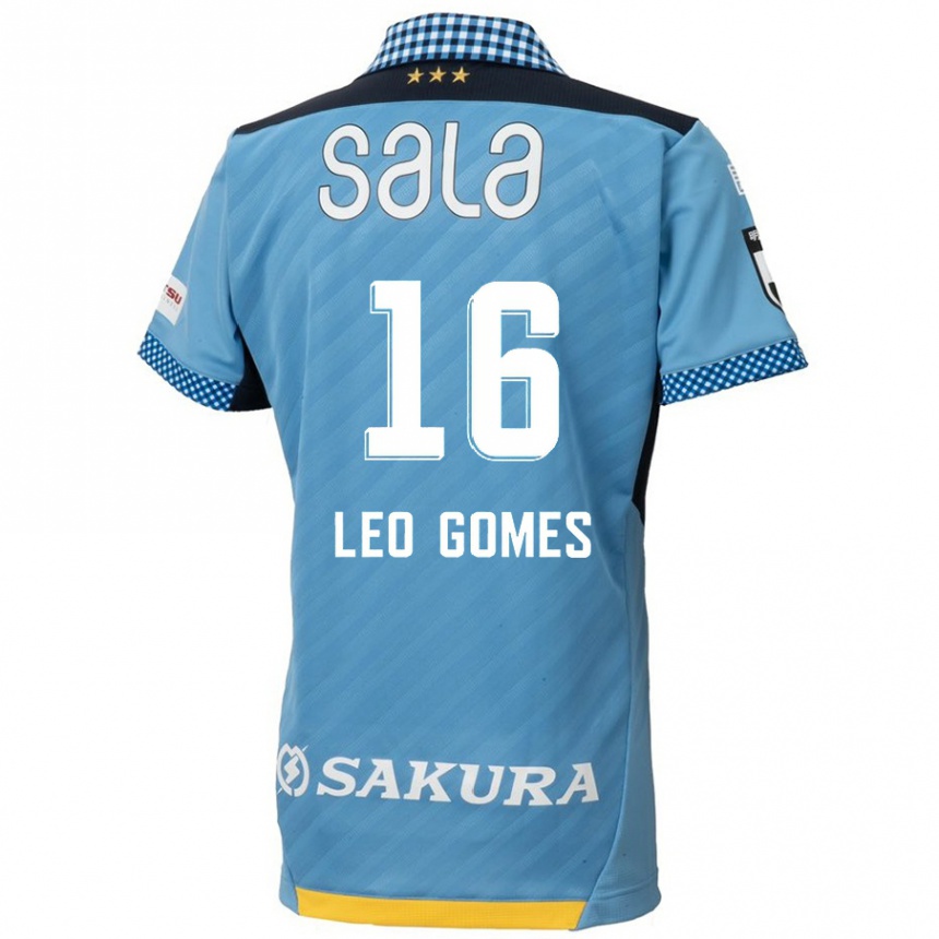 Niño Fútbol Camiseta Léo Gomes #16 Azul Negro 1ª Equipación 2024/25