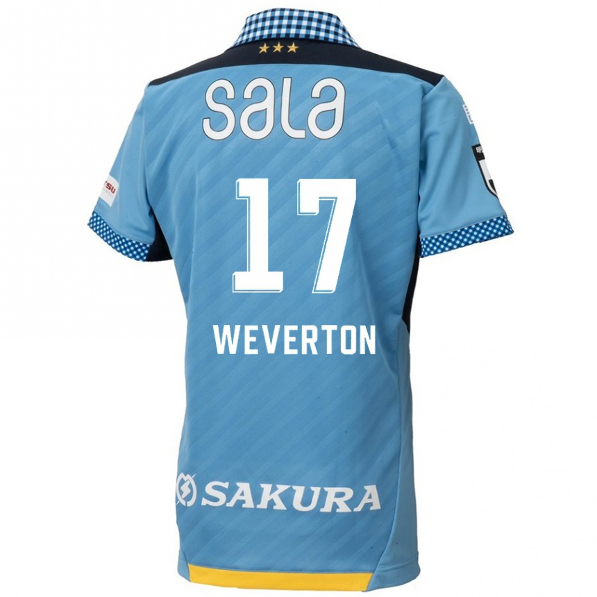 Niño Fútbol Camiseta Weverton #17 Azul Negro 1ª Equipación 2024/25