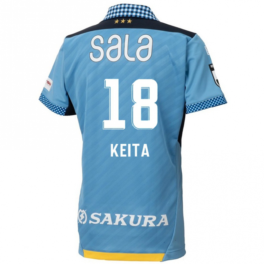 Niño Fútbol Camiseta Keita Takahata #18 Azul Negro 1ª Equipación 2024/25