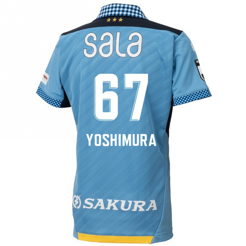 Niño Fútbol Camiseta Ryusei Yoshimura #67 Azul Negro 1ª Equipación 2024/25