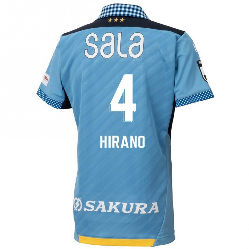 Niño Fútbol Camiseta Rion Hirano #4 Azul Negro 1ª Equipación 2024/25