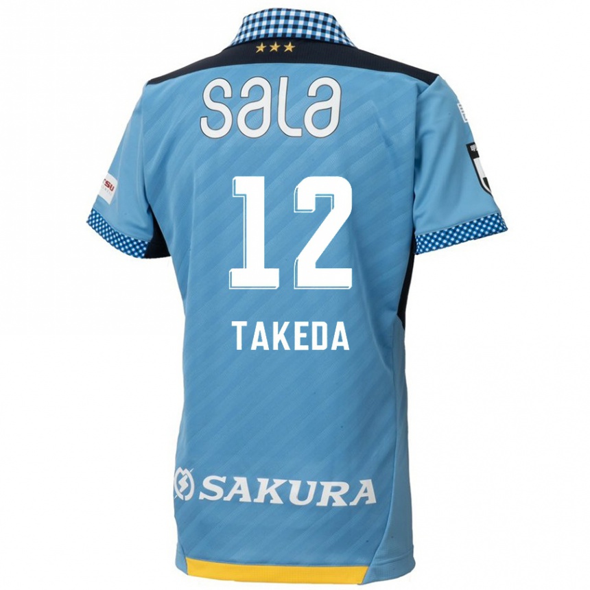 Niño Fútbol Camiseta Yusei Takeda #12 Azul Negro 1ª Equipación 2024/25