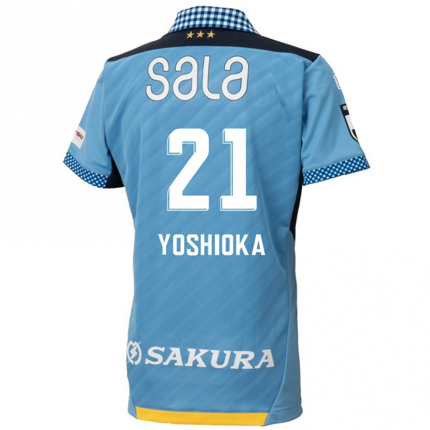 Niño Fútbol Camiseta Kanta Yoshioka #21 Azul Negro 1ª Equipación 2024/25