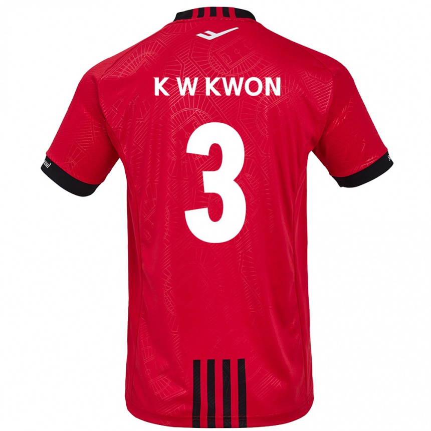 Niño Fútbol Camiseta Wan-Kyu Kwon #3 Negro Rojo 1ª Equipación 2024/25