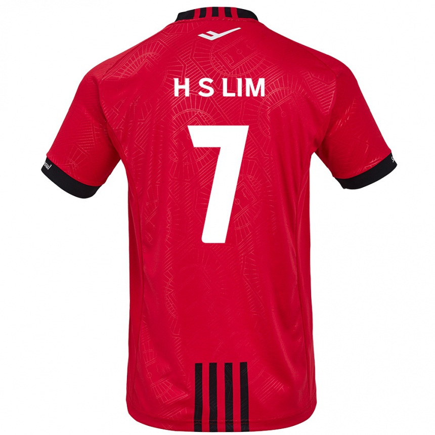 Niño Fútbol Camiseta Sang-Hyub Lim #7 Negro Rojo 1ª Equipación 2024/25