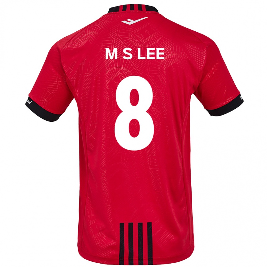 Niño Fútbol Camiseta Seung-Mo Lee #8 Negro Rojo 1ª Equipación 2024/25