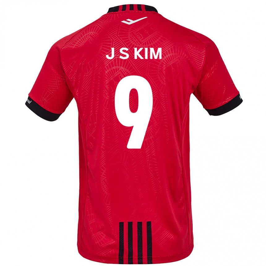 Niño Fútbol Camiseta Shin-Jin Kim #9 Negro Rojo 1ª Equipación 2024/25