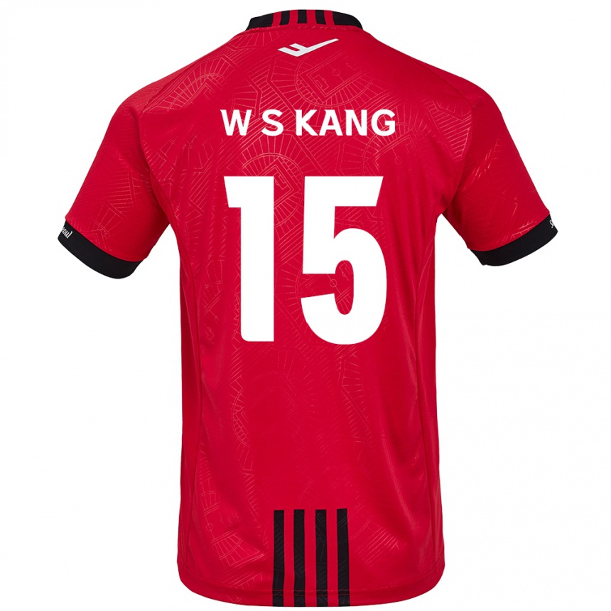 Niño Fútbol Camiseta Sang-Woo Kang #15 Negro Rojo 1ª Equipación 2024/25