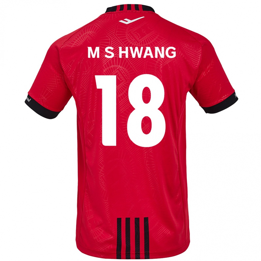 Niño Fútbol Camiseta Seong-Min Hwang #18 Negro Rojo 1ª Equipación 2024/25