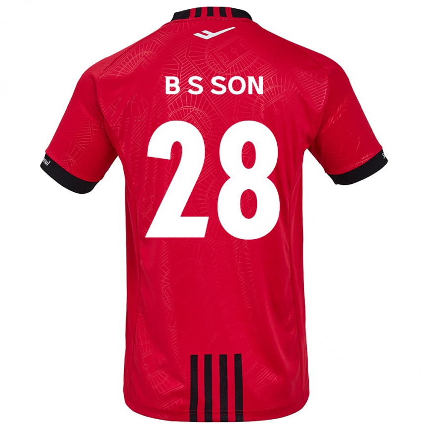 Niño Fútbol Camiseta Seung-Beom Son #28 Negro Rojo 1ª Equipación 2024/25