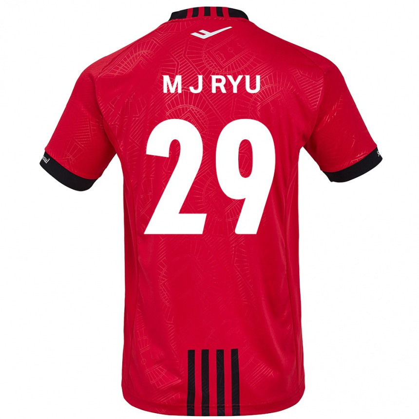 Niño Fútbol Camiseta Jae-Moon Ryu #29 Negro Rojo 1ª Equipación 2024/25