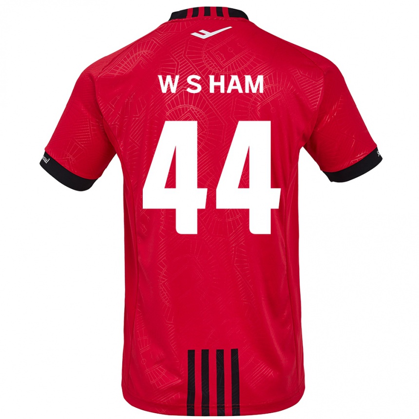 Niño Fútbol Camiseta Sun-Woo Ham #44 Negro Rojo 1ª Equipación 2024/25