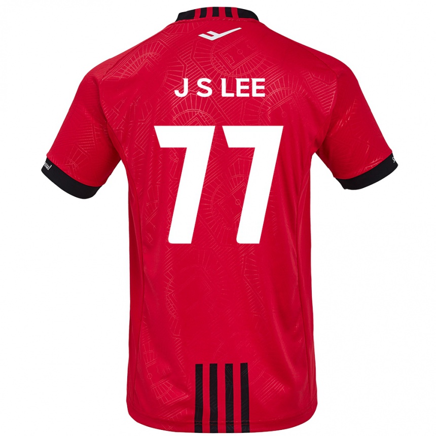 Niño Fútbol Camiseta Seung-Joon Lee #77 Negro Rojo 1ª Equipación 2024/25