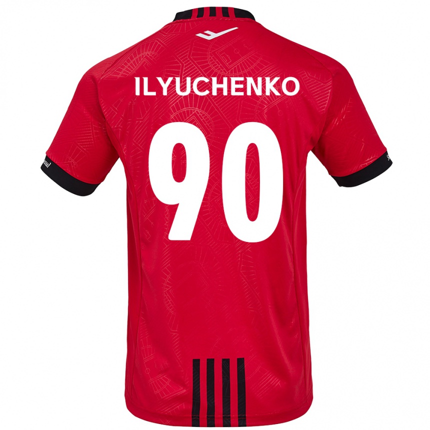 Niño Fútbol Camiseta Stanislav Ilyuchenko #90 Negro Rojo 1ª Equipación 2024/25