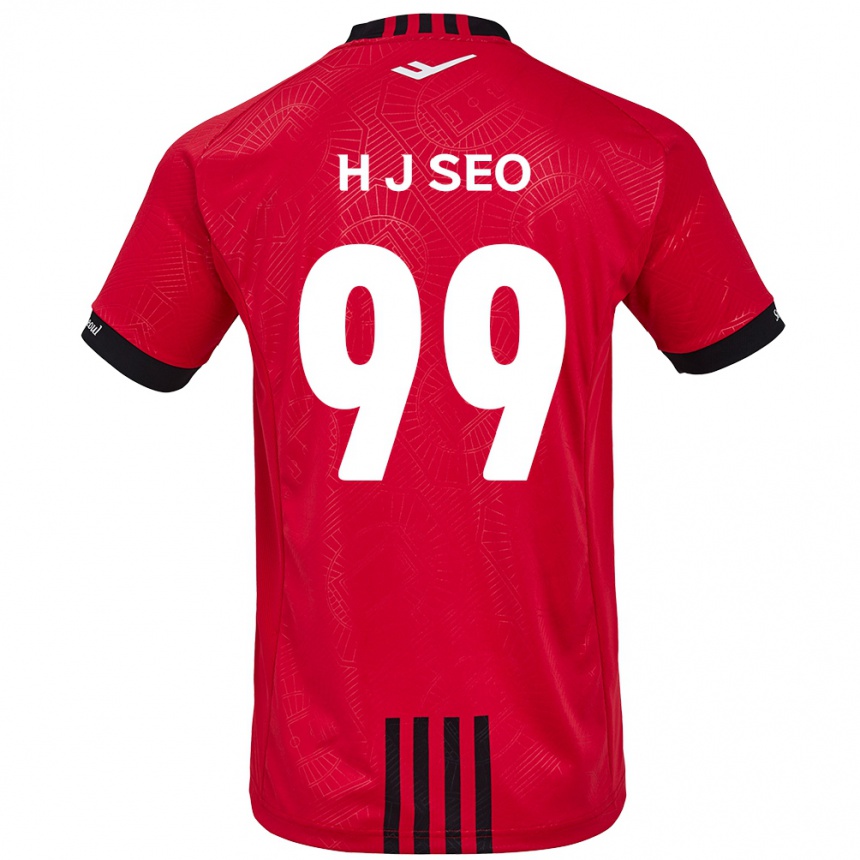 Niño Fútbol Camiseta Ju-Hwan Seo #99 Negro Rojo 1ª Equipación 2024/25