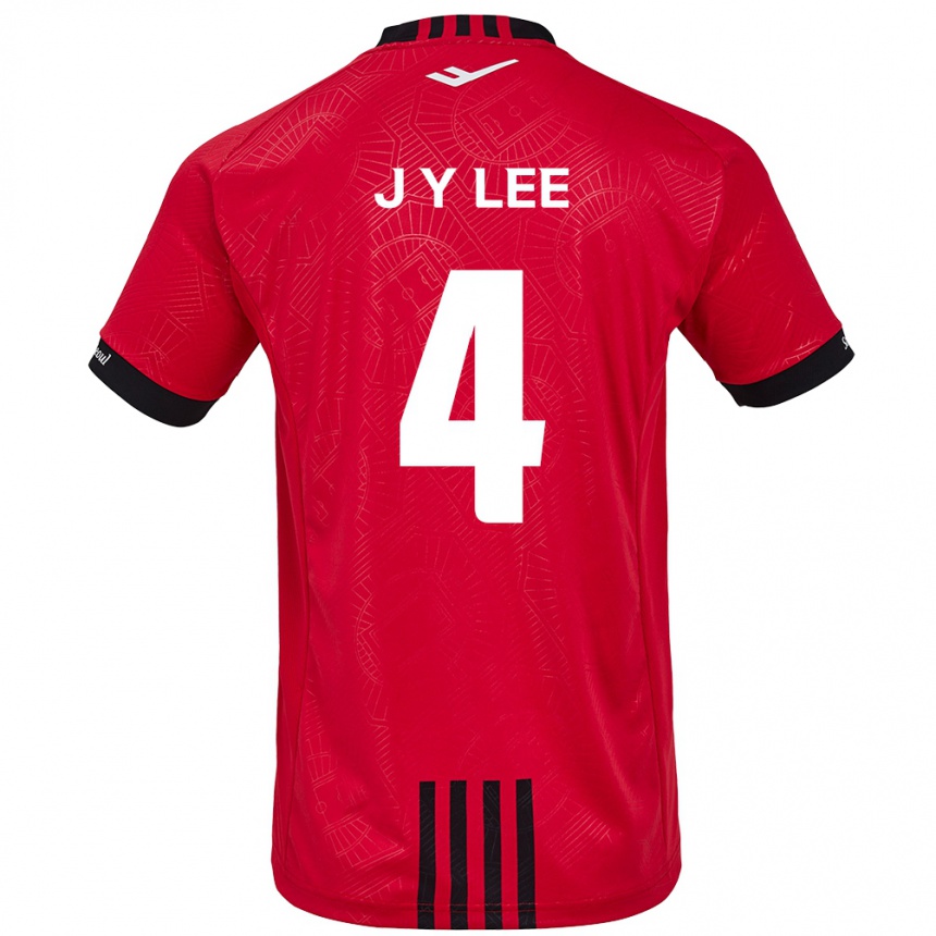 Niño Fútbol Camiseta Young-Jun Lee #4 Negro Rojo 1ª Equipación 2024/25