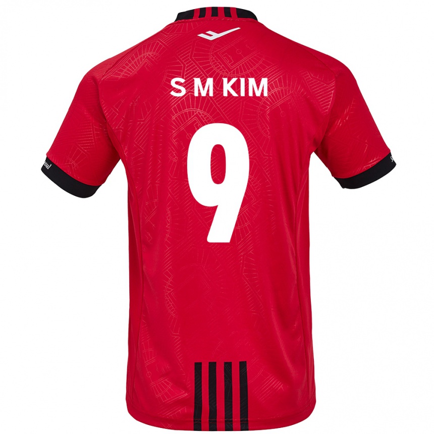 Niño Fútbol Camiseta Min-Sung Kim #9 Negro Rojo 1ª Equipación 2024/25